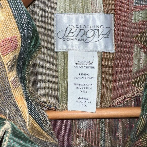 Vintage 80s 90s Sedona clothing company tapestry multi-prints button up jacket - Picture 6 of 11
